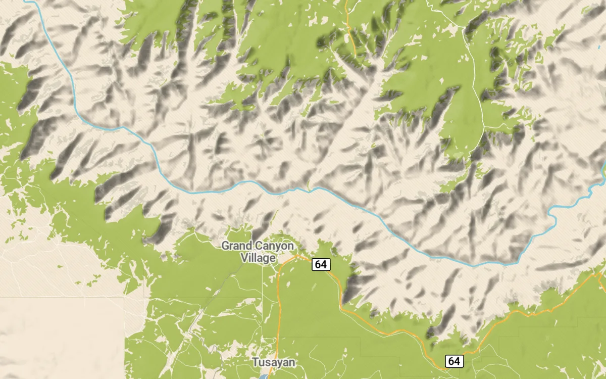 Grand Canyon with hillshading